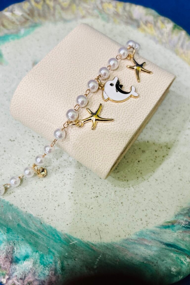Golden chain dolphin bracelet