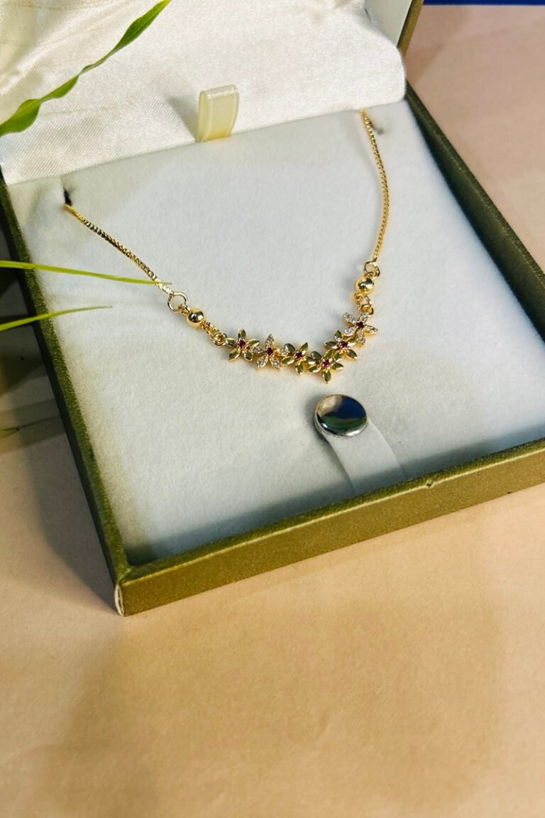 Golden flower locket