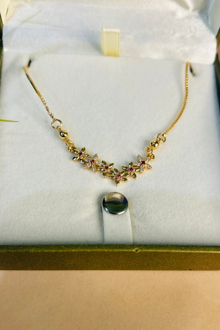 Golden flower locket