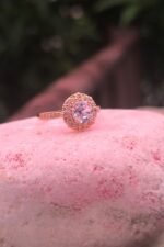 Adjustable golden base  Stone Ring - Image 4