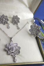 Flower silver locket set - Image 4